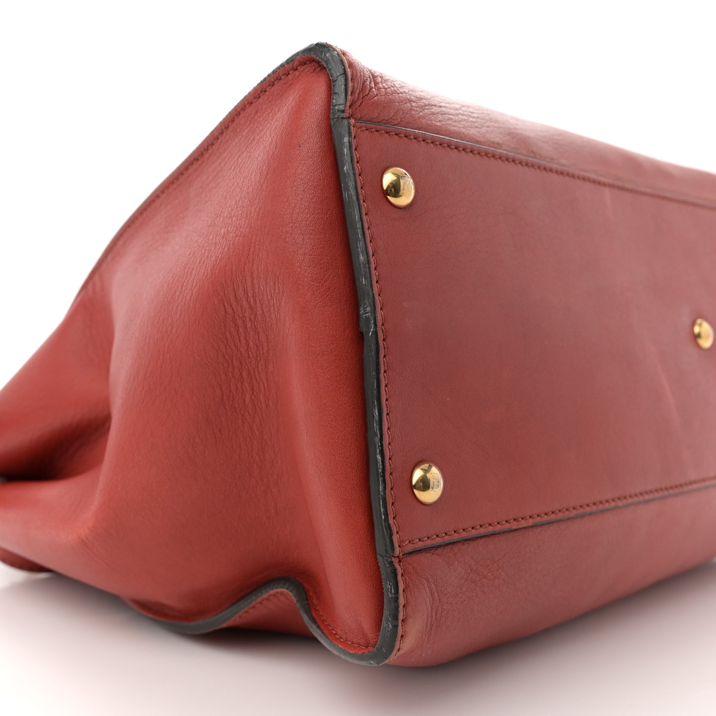 Vitello Suede Large Peekaboo Iconic Satchel Terra di Siena