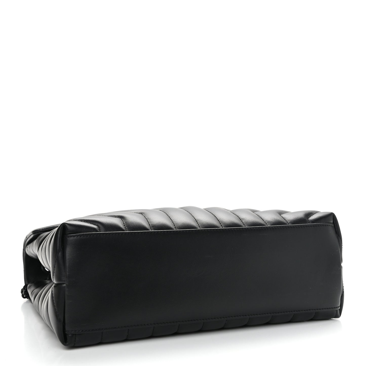 Calfskin Y Quilted Monogram Medium Loulou Chain Satchel Black
