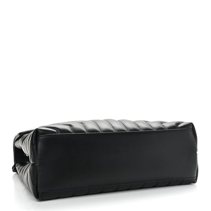 Saint Laurent Calfskin Y Quilted Monogram Medium Loulou Chain Satchel Black 4 of 12
