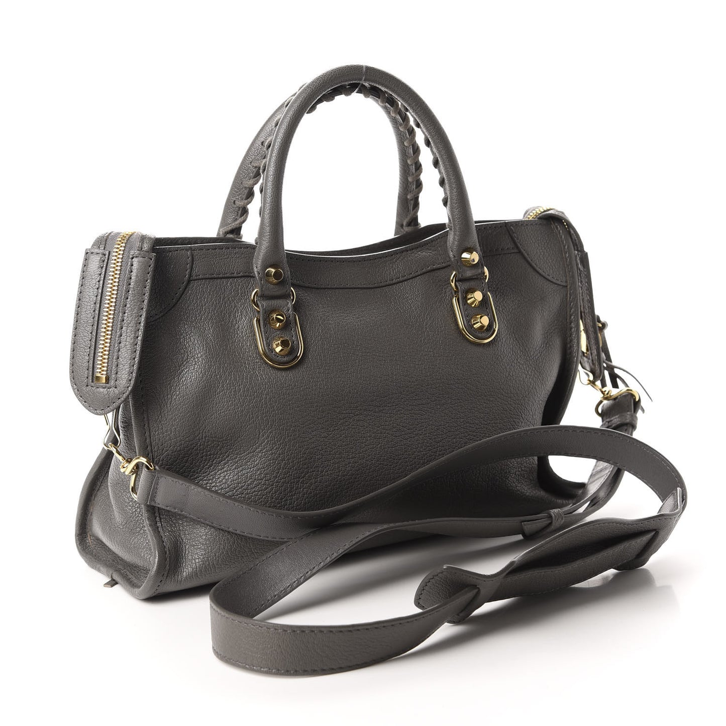 Chevre Gold Metallic Edge Hardware S City Gris Acier