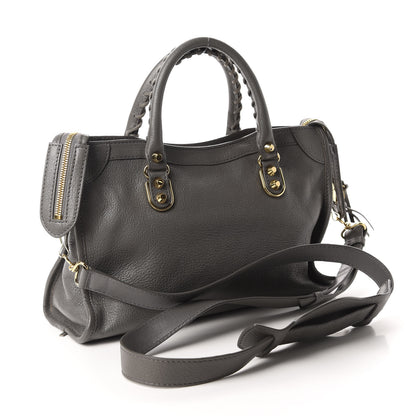 Balenciaga Chevre Gold Metallic Edge Hardware S City Gris Acier 3 of 10