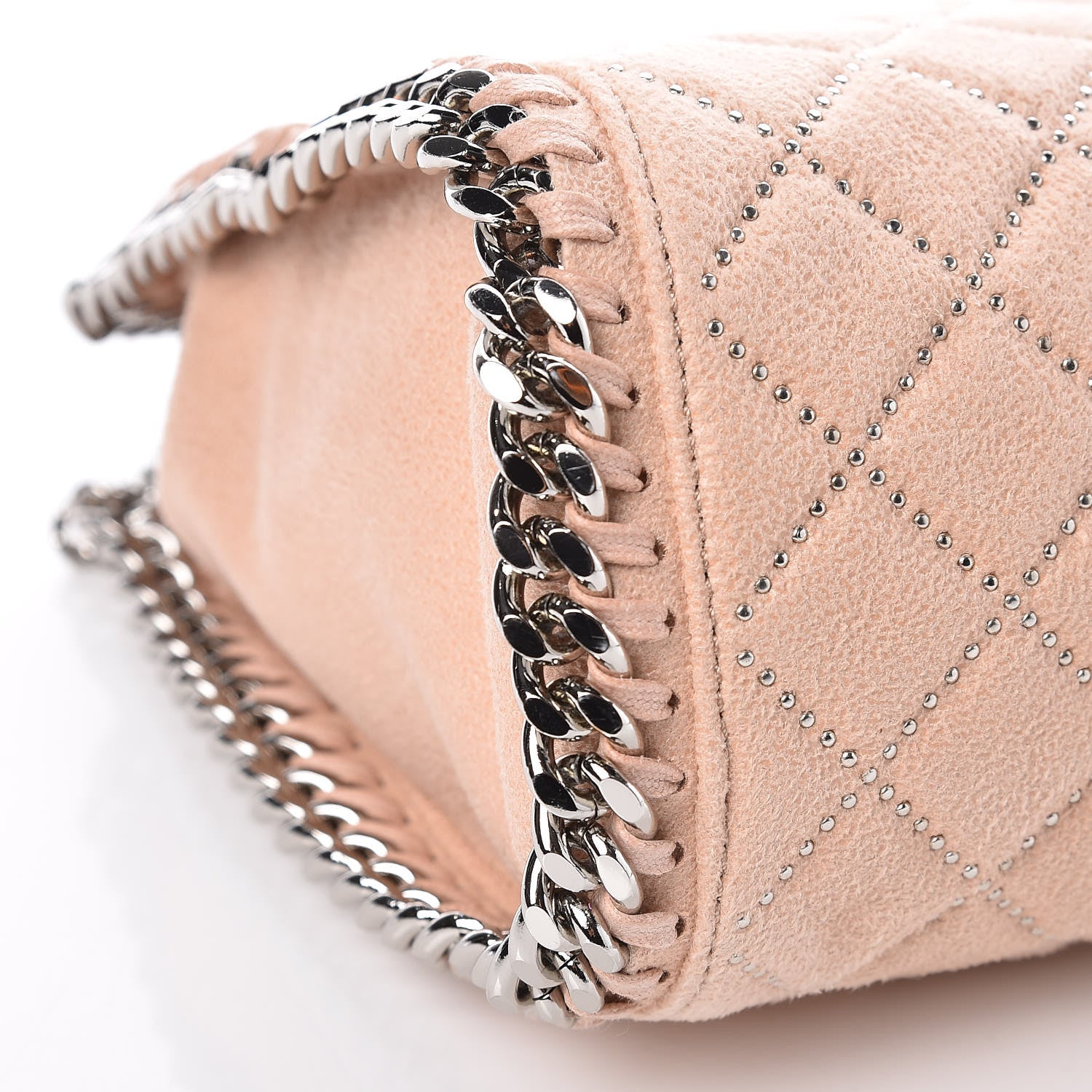 Stella McCartney Shaggy Deer Quilted Studded Mini Falabella Powder 8 of 9