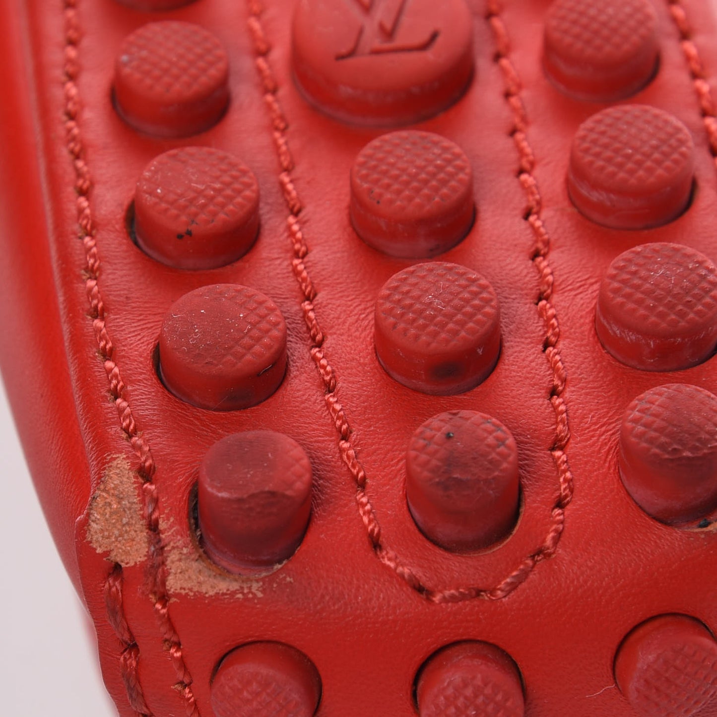 Calfskin Oxford Ballerina Flats 37 Red