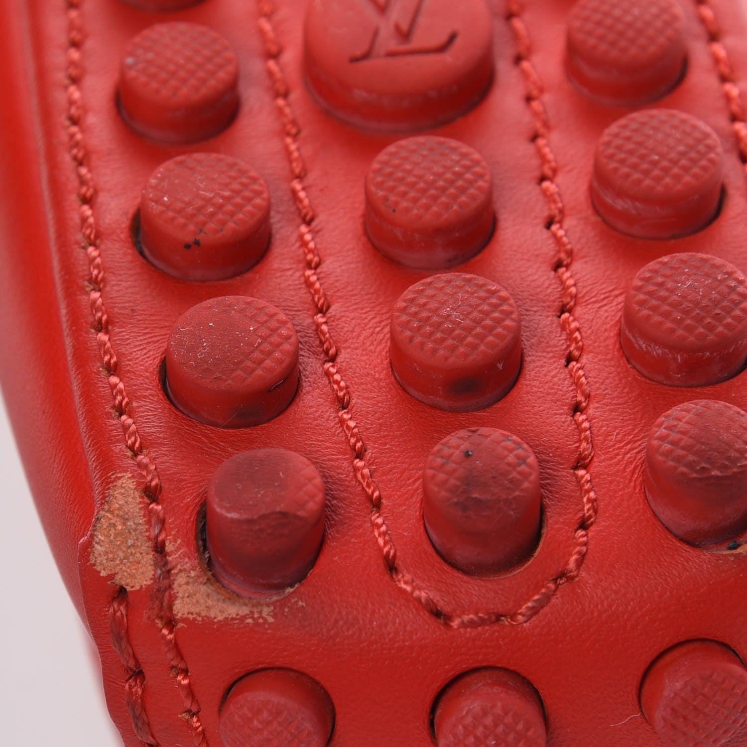 Louis Vuitton Calfskin Oxford Ballerina Flats 37 Red 15 of 16
