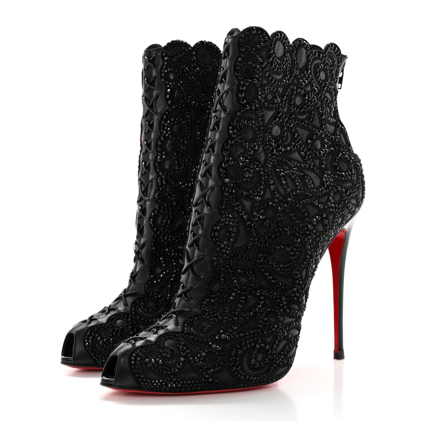 Calfskin Strass Rihanini 120 Booties 40 Black