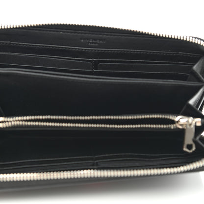 Givenchy Calfskin Star Pandora Zip Around Wallet Black Red 5 of 9
