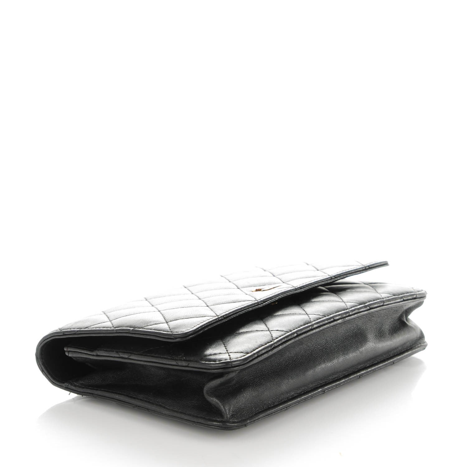 Chanel Lambskin Quilted Wallet On Chain WOC Black 4 of 9