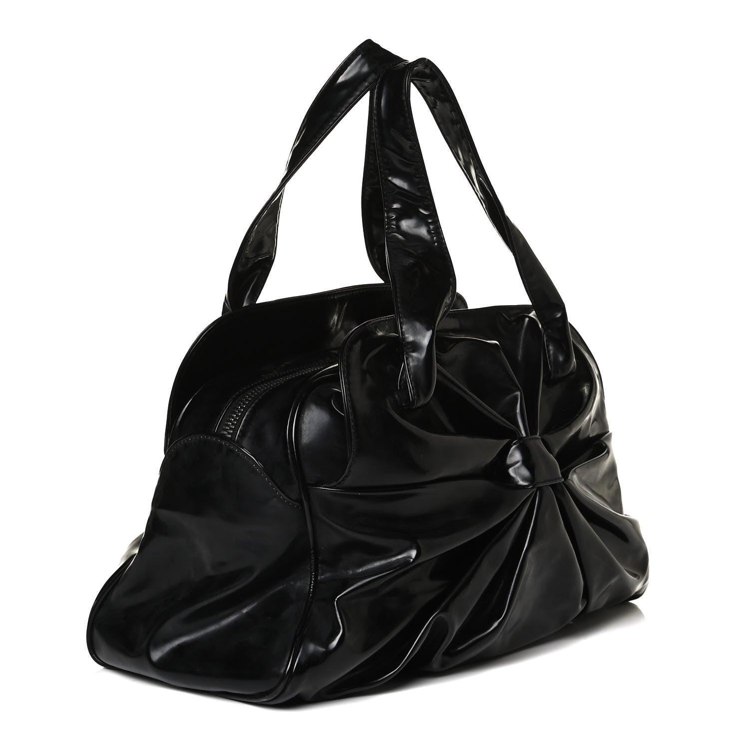 Valentino Garavani Patent Bow Hobo Black 2 of 18