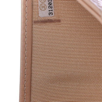 Chanel Iridescent Calfskin Quilted Compact Flap Wallet Beige 8 of 10