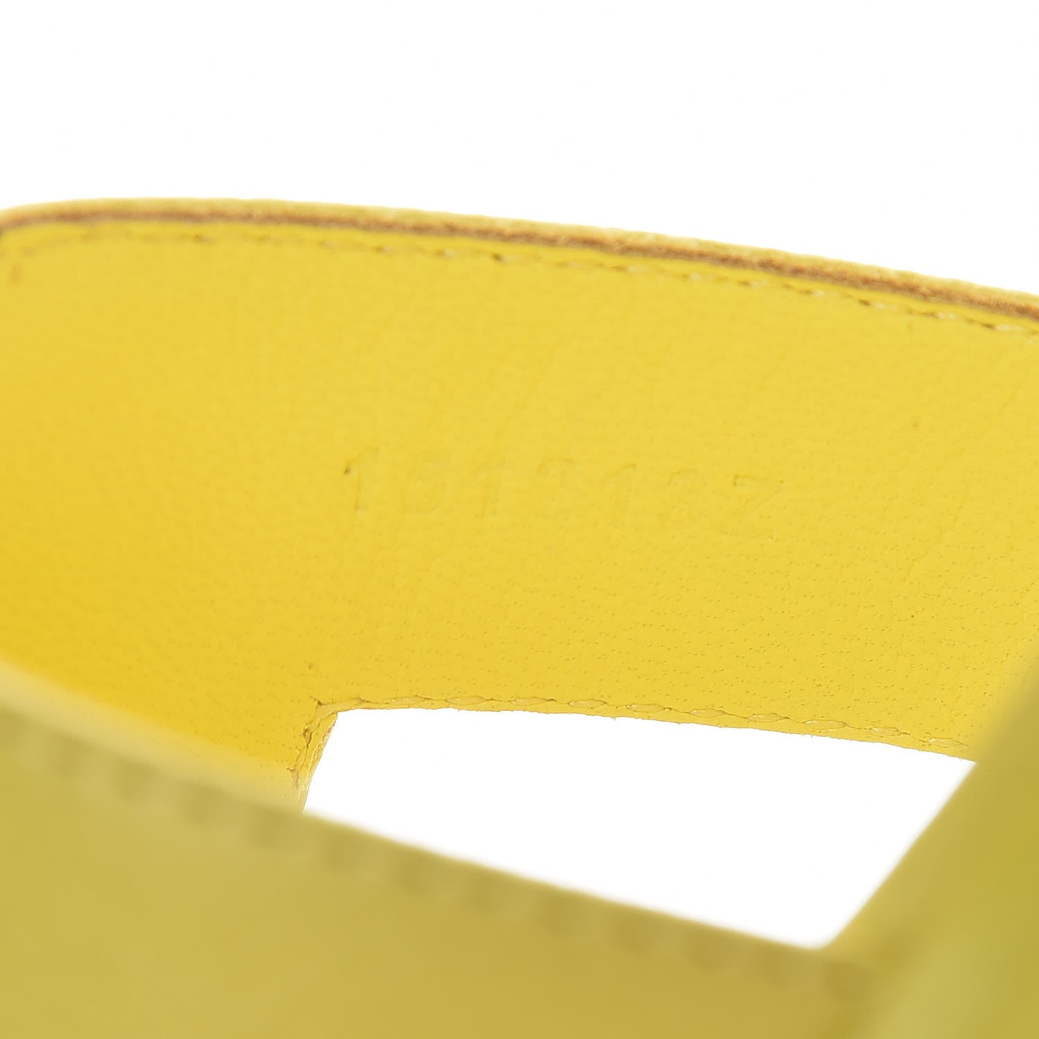Hermes Epsom Oran Sandals 37 Jaune Pollen 7 of 9