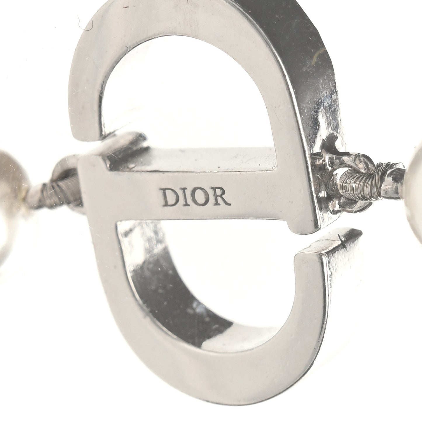 Pearl Crystal 30 Montaigne Long Necklace Silver