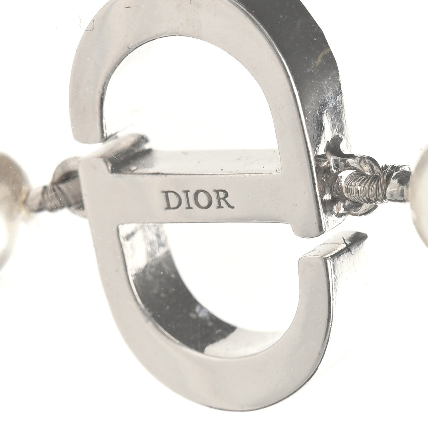 Christian Dior Pearl Crystal 30 Montaigne Long Necklace Silver 6 of 6