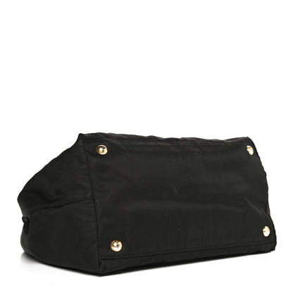 Prada Tessuto Nylon Vitello Daino Tote Black 3 of 9