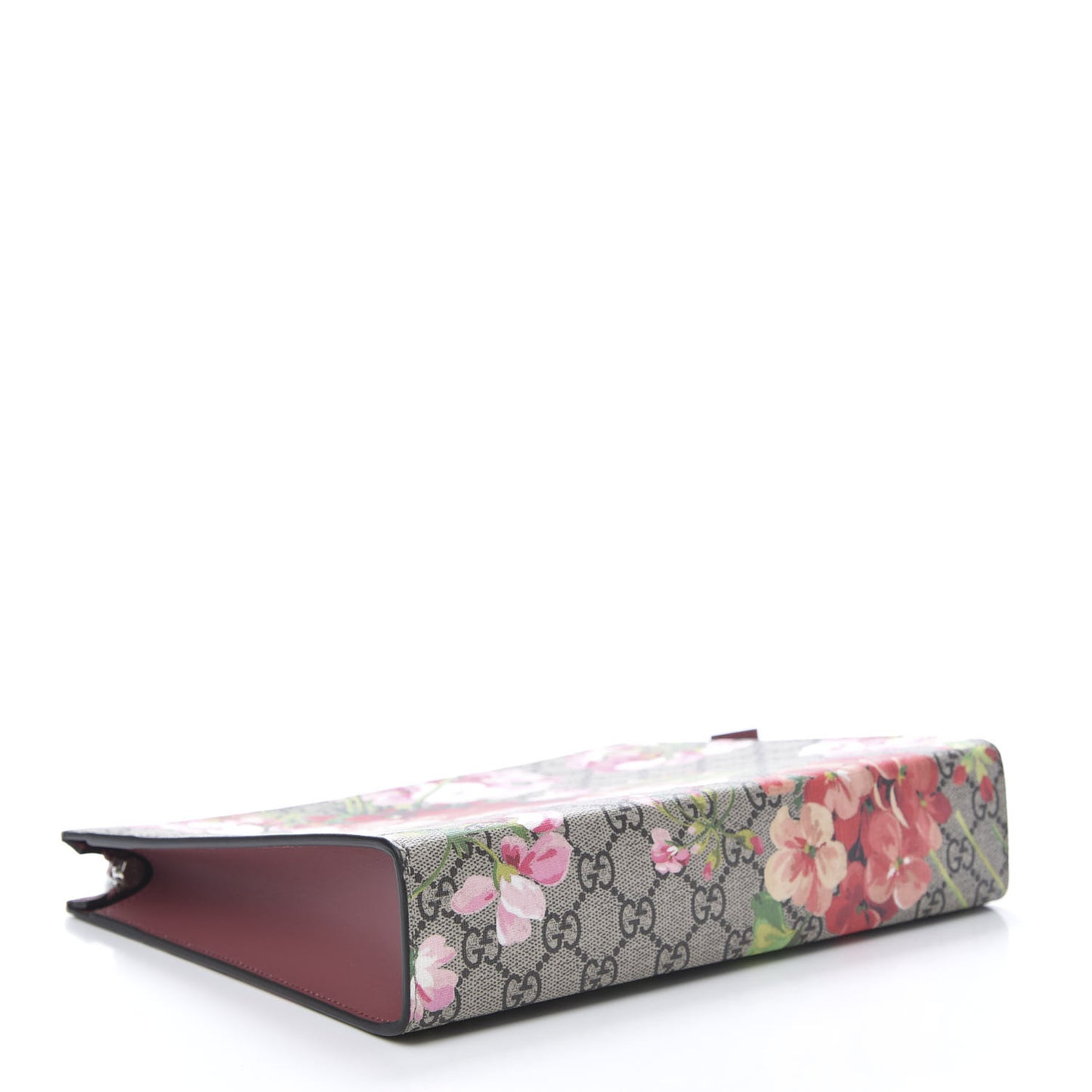 GG Supreme Monogram Blooms Large Cosmetic Case Beige Multicolor Dry Rose