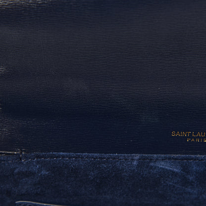 Saint Laurent Smooth Calfskin Suede Medium Bellechasse Navy 8 of 11