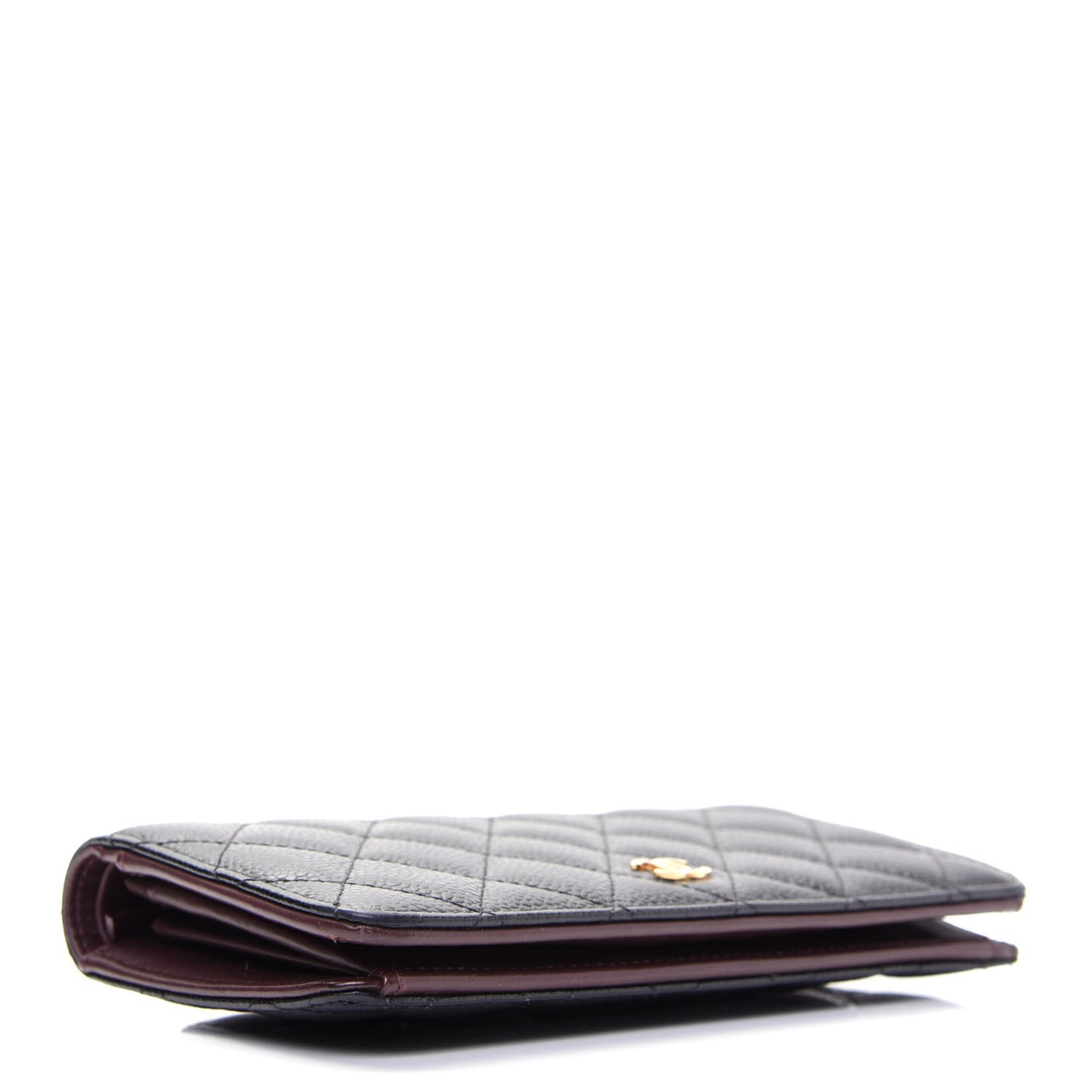 Caviar Quilted Yen Wallet Black