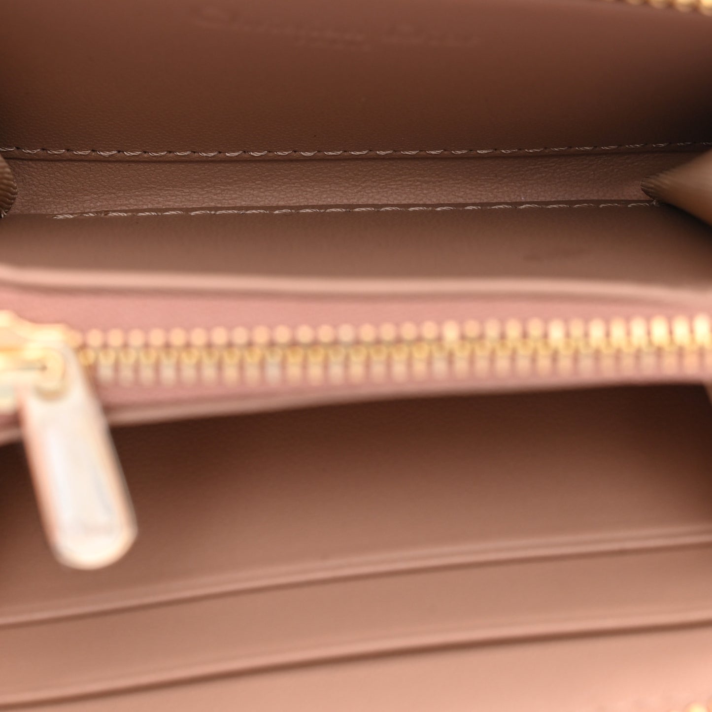 Lambskin Cannage Small Lady Dior Voyageur Coin Purse Rose Des Vents