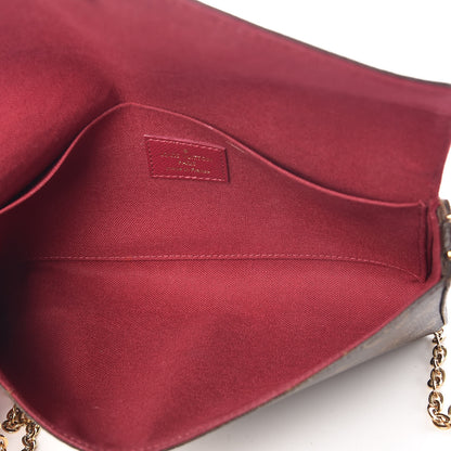 Louis Vuitton Monogram Pochette Felicie Chain Wallet Fuchsia 5 of 14