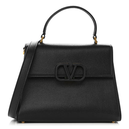 Valentino Garavani Grainy Calfskin Medium VSling Top Handle Bag Black 1 of 10