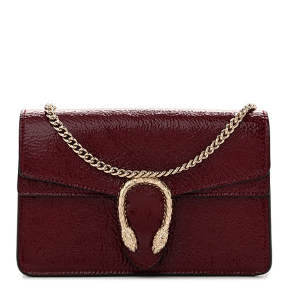 Gucci Crinkled Patent Mini Dionysus Shoulder Bag Rosso Ancora Red 1 of 13