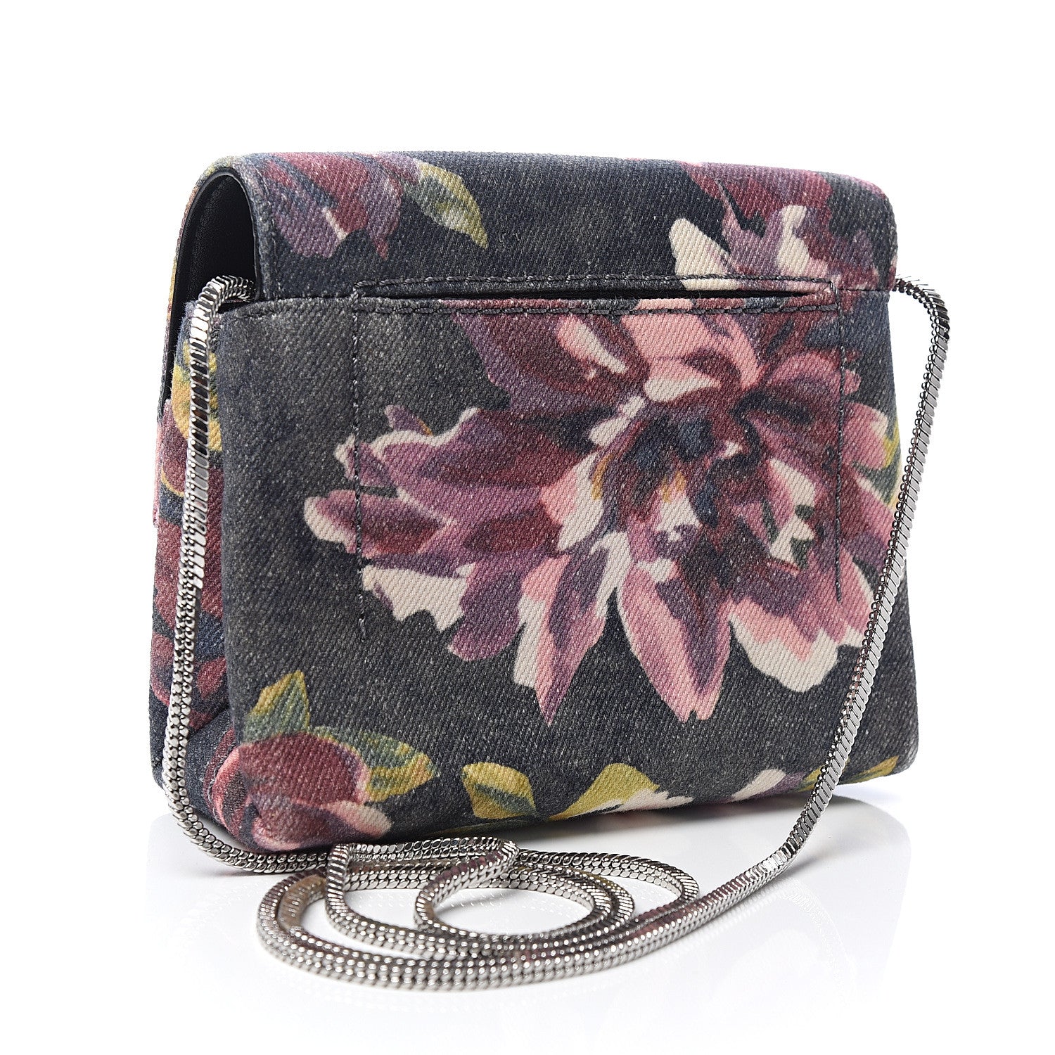 3.1 Phillip Lim 3.1 Denim Painted Alix Soft Flap Clutch Black 2 of 10