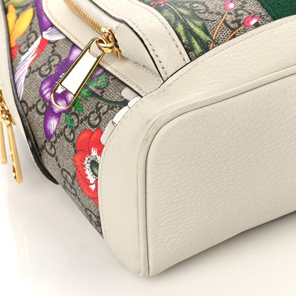 Gucci GG Supreme Monogram Flora Web Small Ophidia Day Backpack White 8 of 10