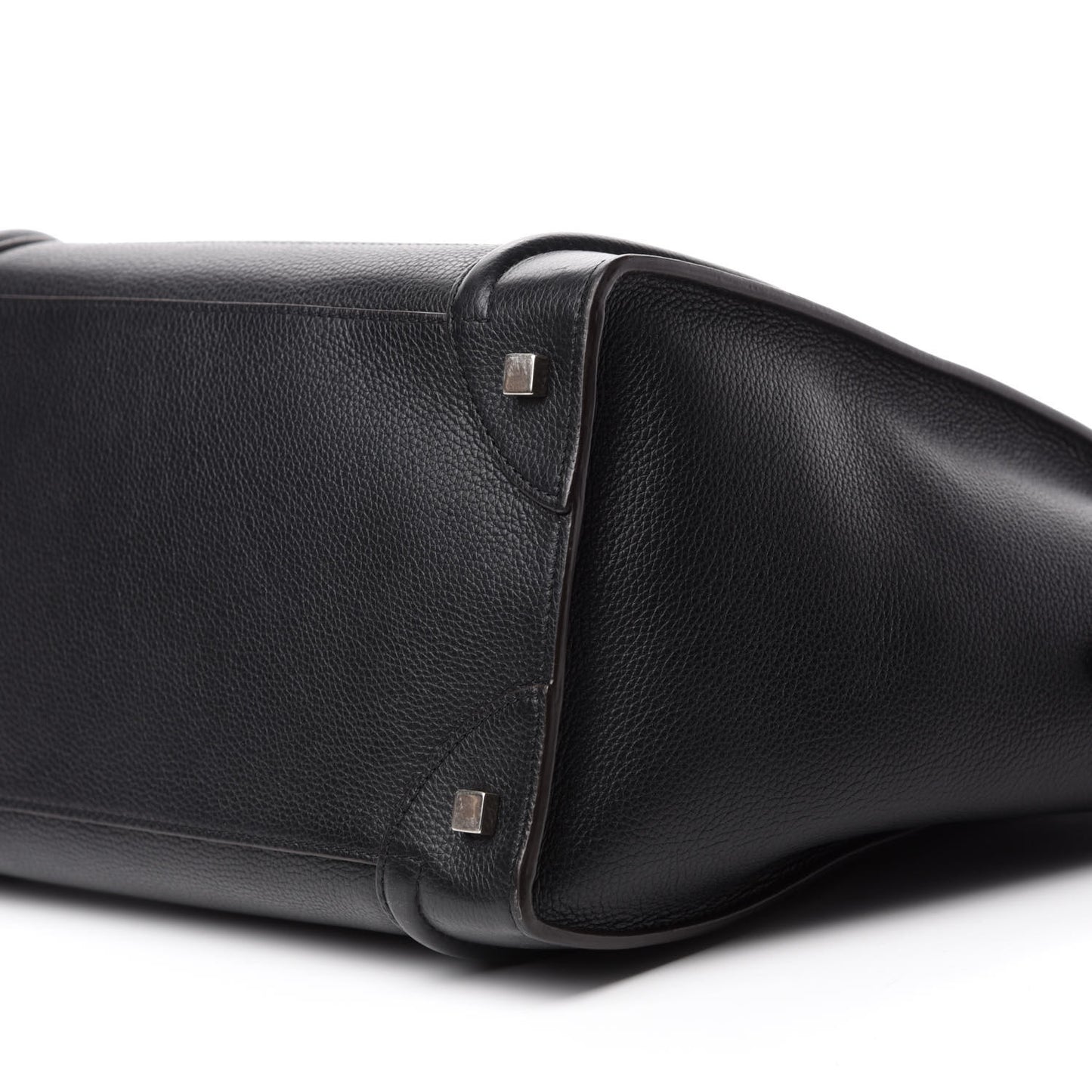 Drummed Calfskin Mini Luggage Black