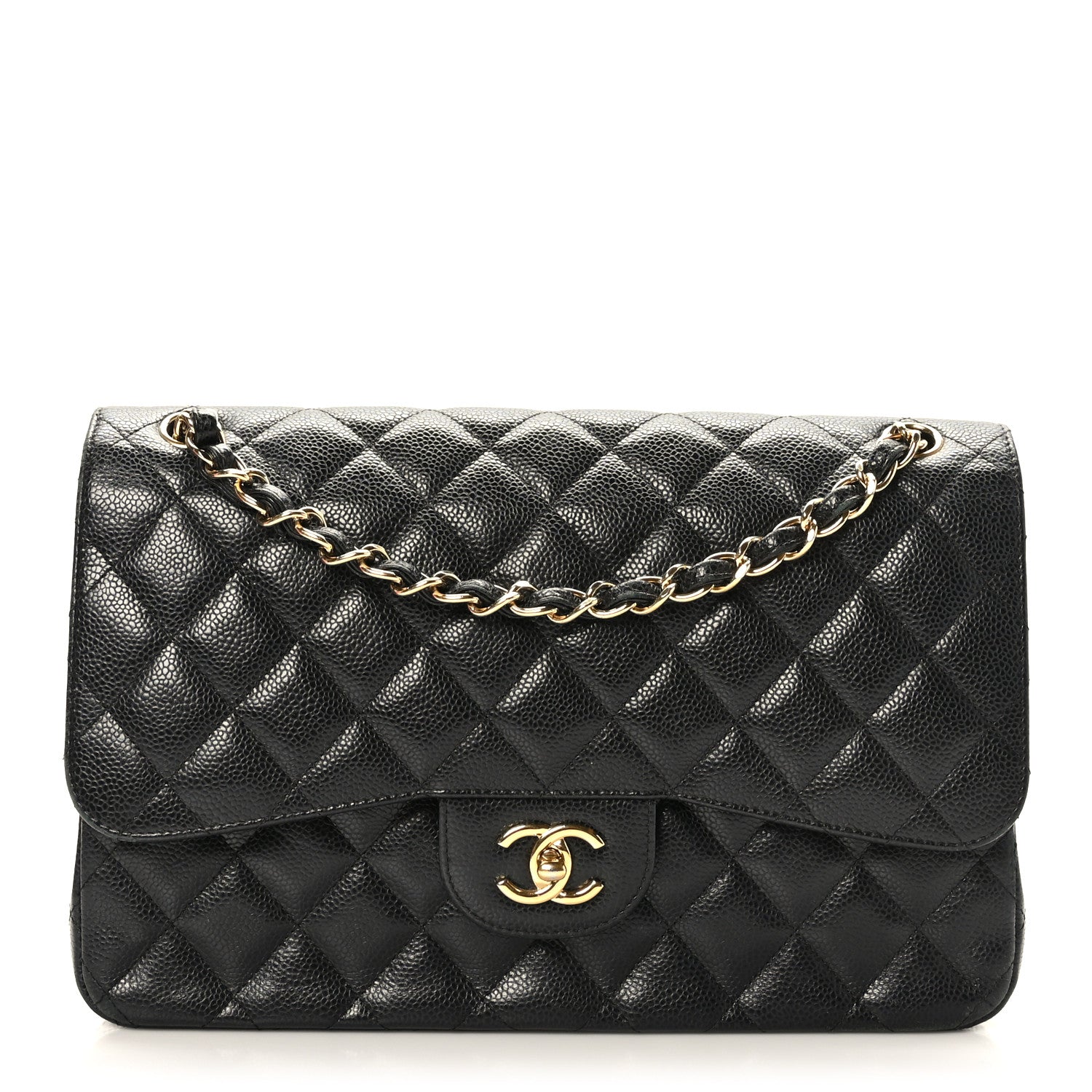 Chanel Caviar Quilted Jumbo Double Flap Black 1 of 10