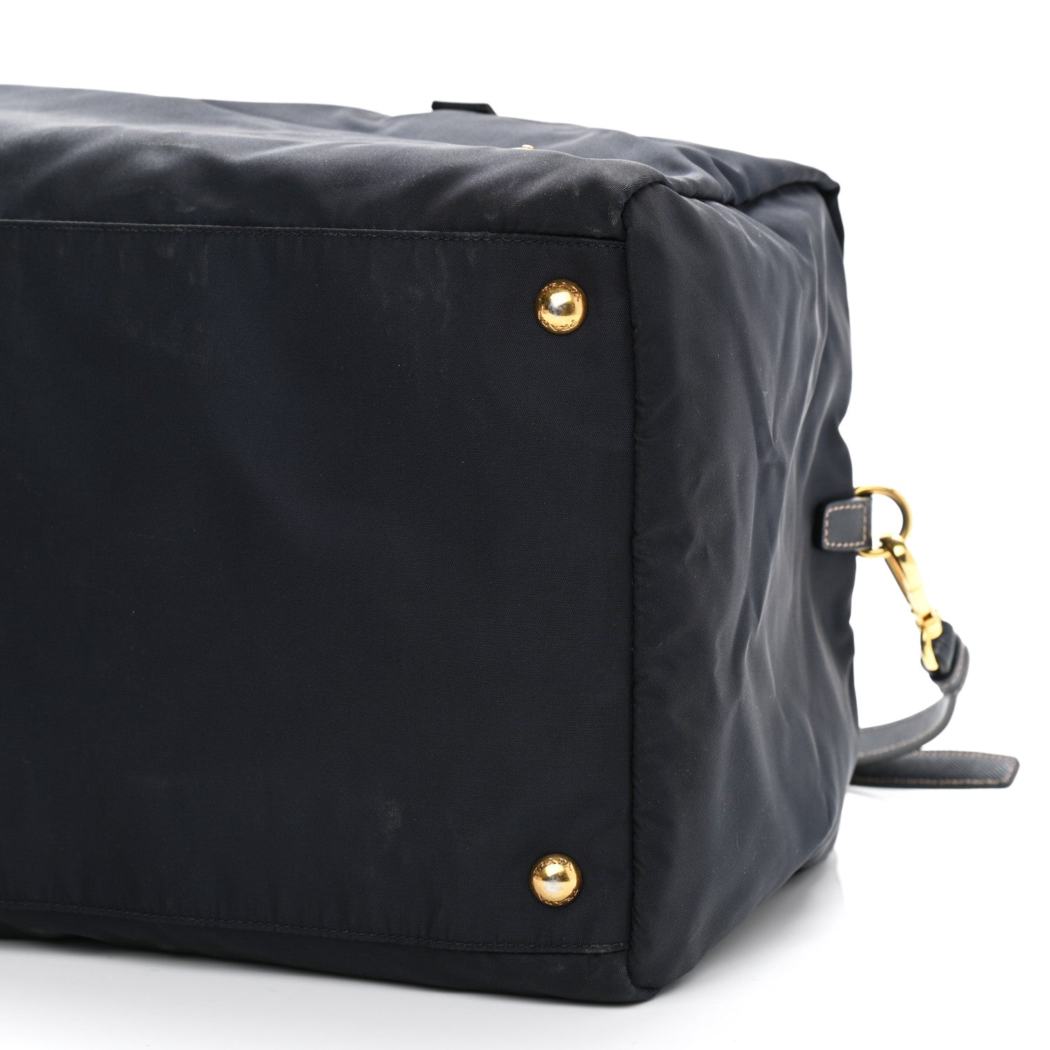 Prada Tessuto Nylon Saffiano Weekender Baltico 10 of 10