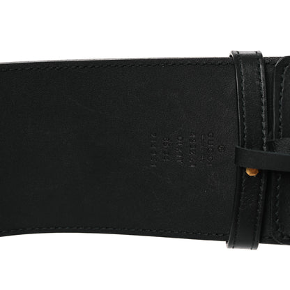 Gucci Moon Calfskin Pearl Double G 70mm Belt 85 34 Black Cream 5 of 6
