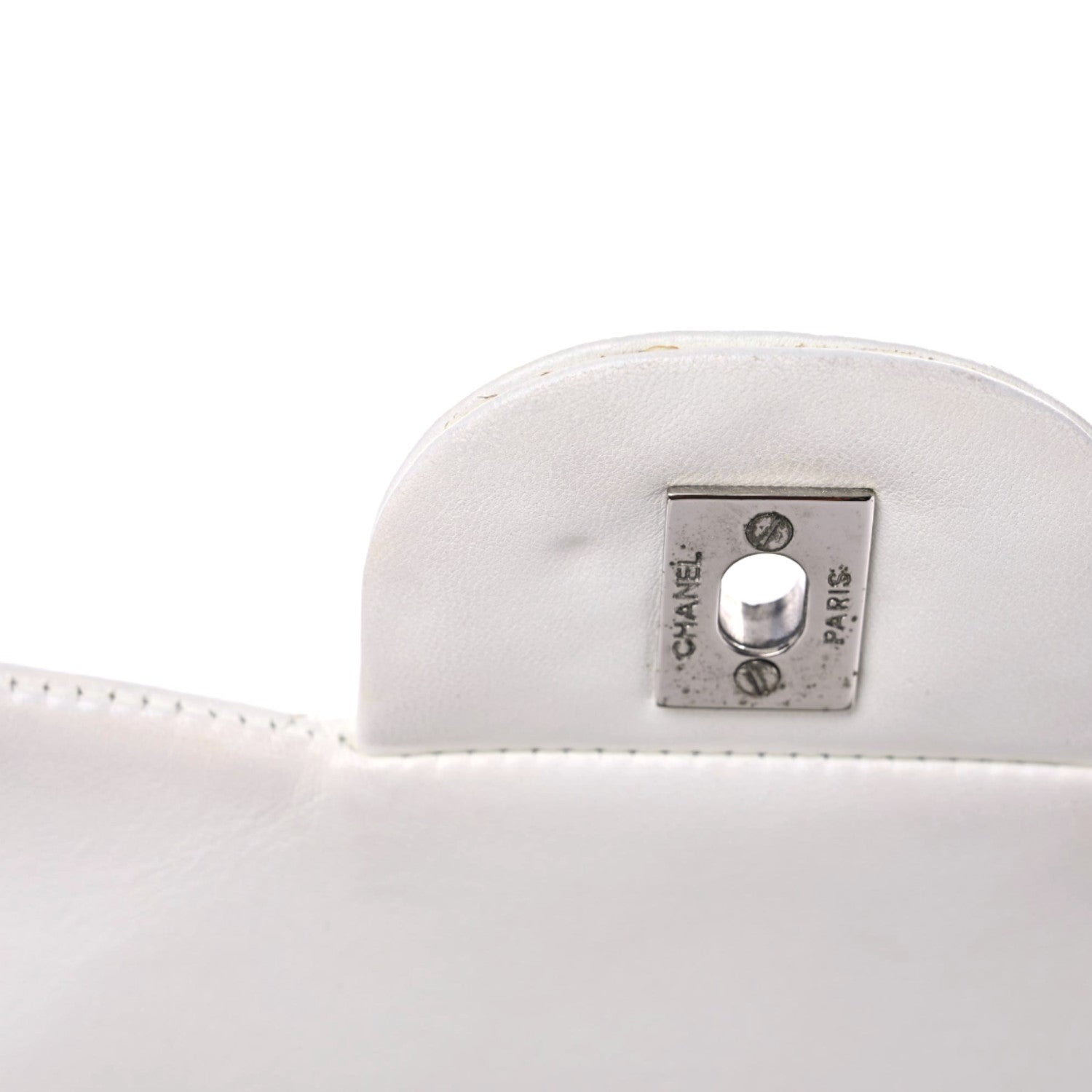 Chanel Lambskin Quilted Jumbo Single Flap White 20 of 24