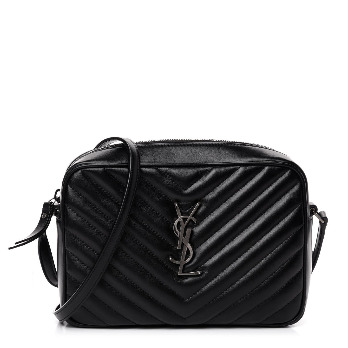 Calfskin Matelasse Monogram Lou Camera Bag Black