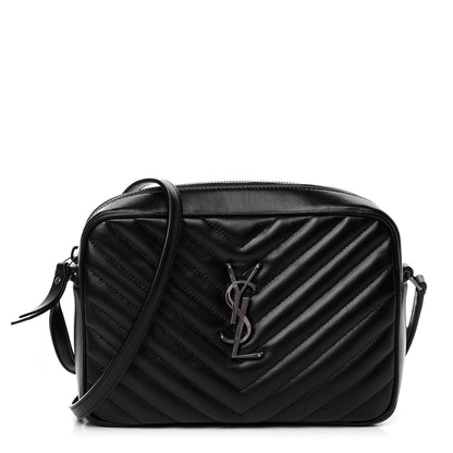 Saint Laurent Calfskin Matelasse Monogram Lou Camera Bag Black 1 of 12