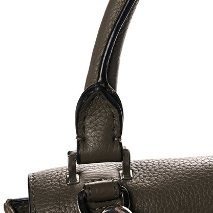 Celine Drummed Calfskin Suede Medium Trapeze Souris 9 of 26