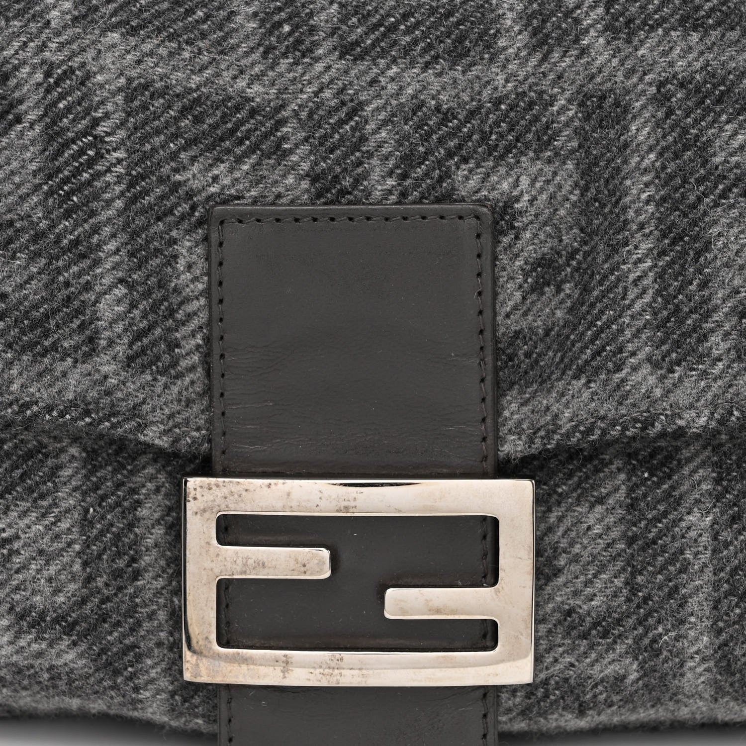 Fendi Wool Zucca Baguette Grey 8 of 10