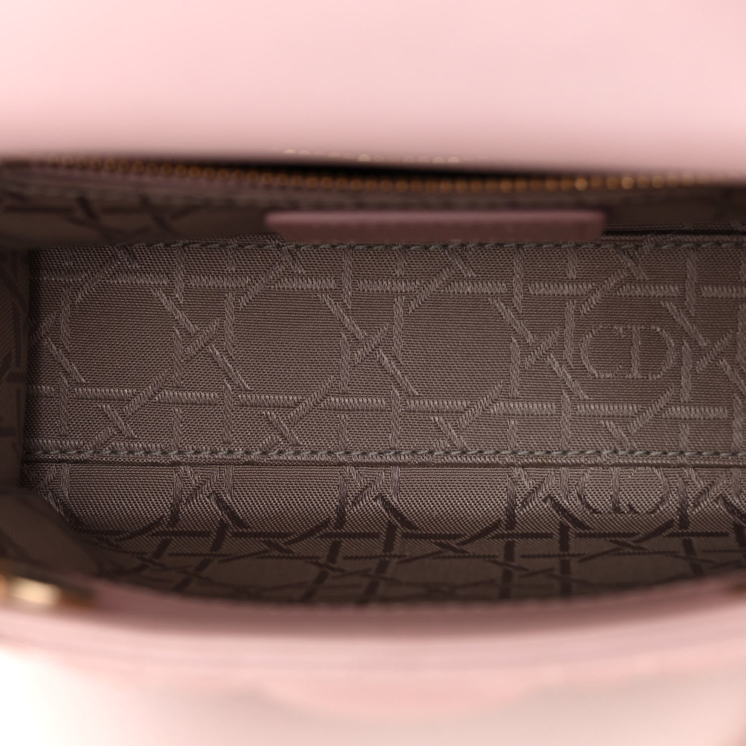 Christian Dior Metallic Lambskin Cannage Mini Lady Dior Lotus 5 of 9