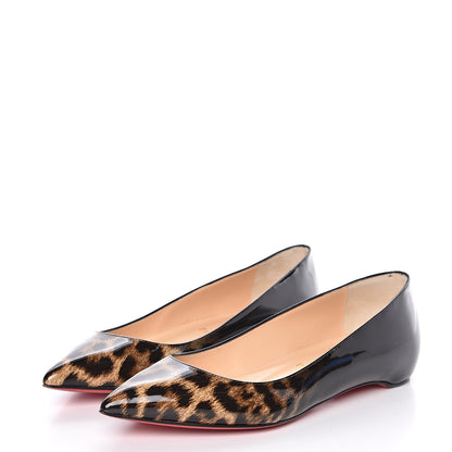 Christian Louboutin Patent Degrade Leopard Pigalle Follies Flats 37.5 Leopard Black 3 of 8