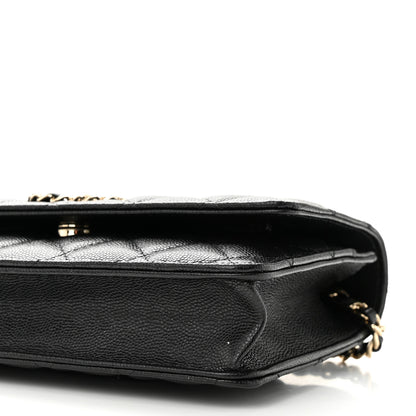 Chanel Caviar Quilted French New Wave Chain CC Wallet On Chain WOC Black 11 of 11
