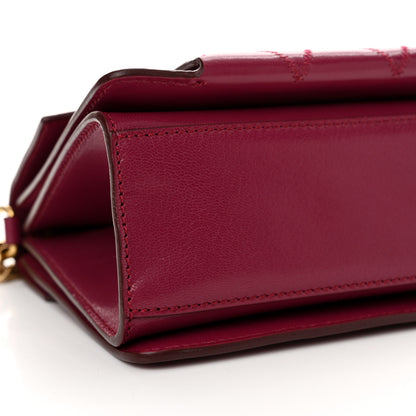 Givenchy Goatskin Quilted Small GV3 Shoulder Bag Aubergine 8 of 10