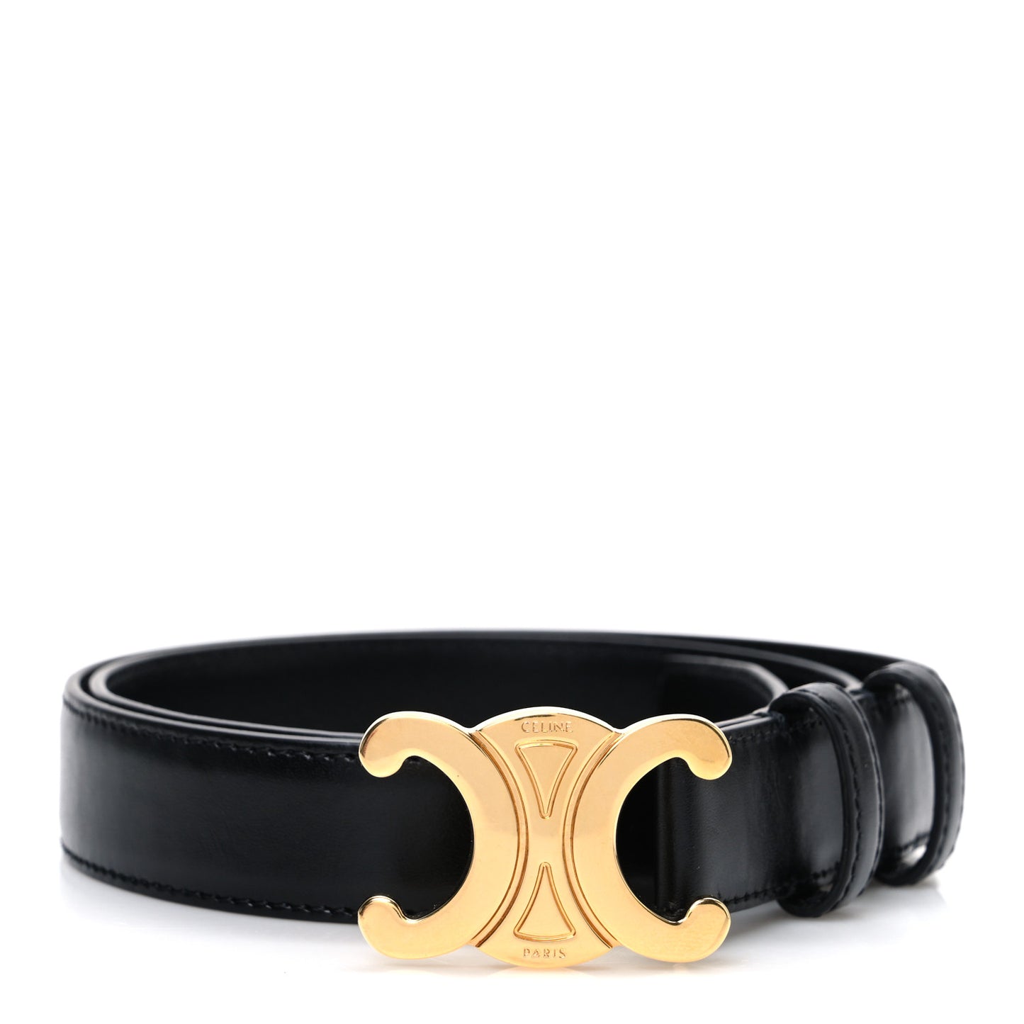 Box Calfskin Medium 25mm Triomphe Belt 75 30 Black