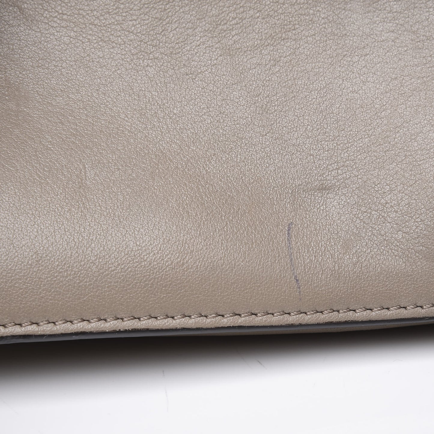 Suede Calfskin Small Faye Shoulder Bag Motty Grey
