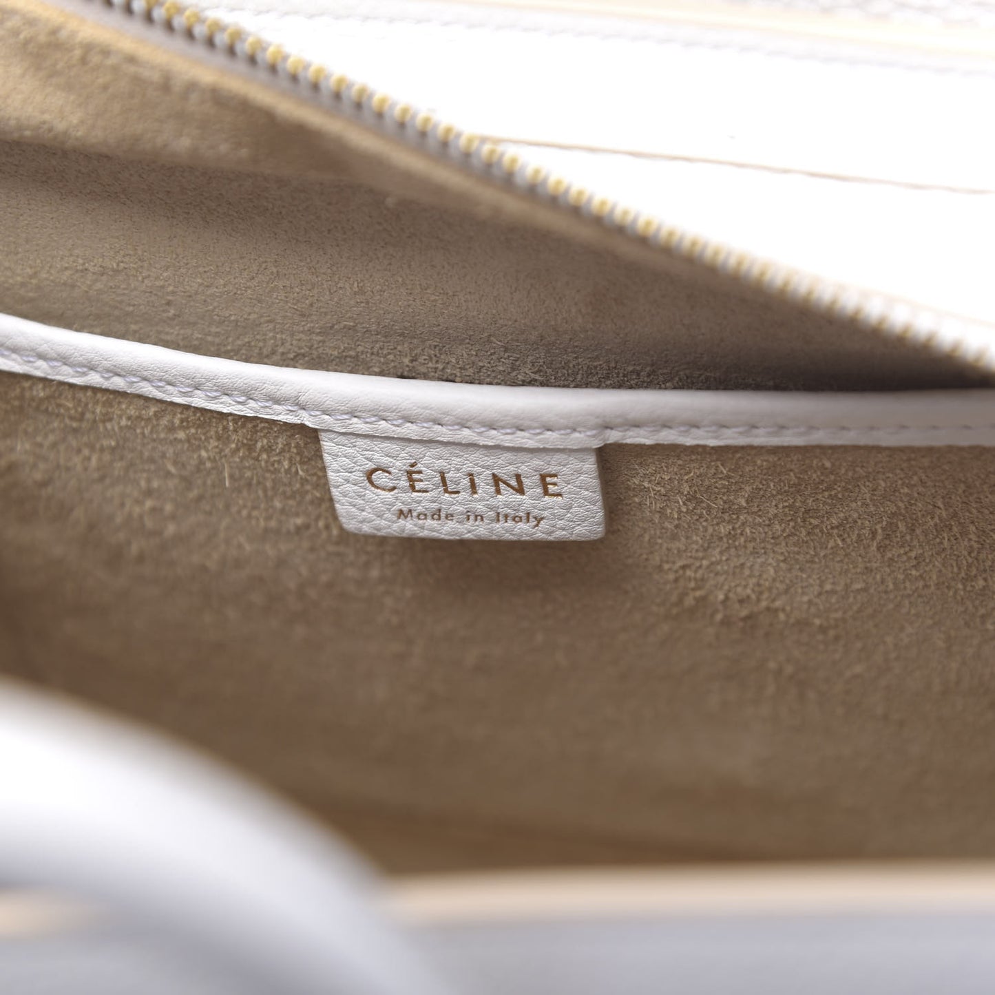 Drummed Calfskin Nano Luggage Optic White