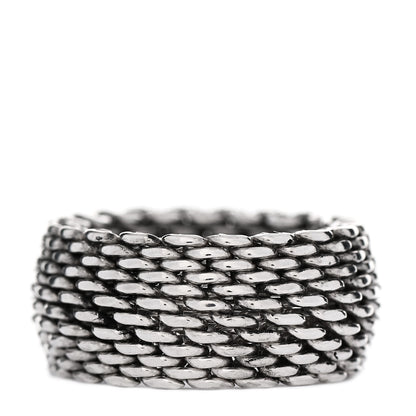 Tiffany Sterling Silver Somerset Mesh Ring 52 6 3 of 4