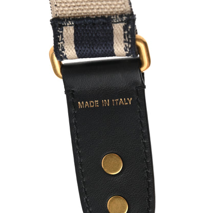 Christian Dior Canvas Embroidered Shoulder Strap Blue 4 of 6