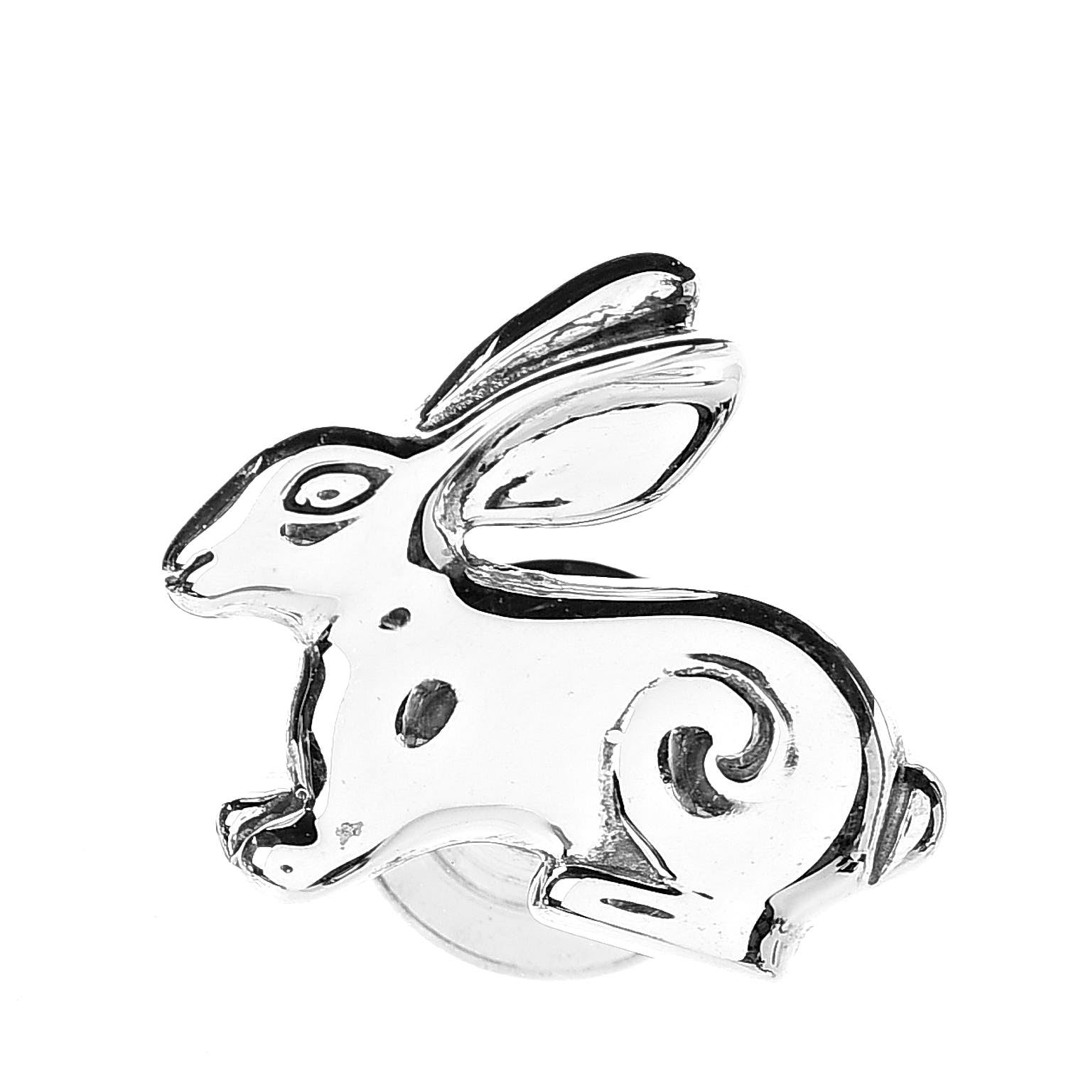 John Hardy Sterling Silver Rabbit Pin Brooch 1 of 4