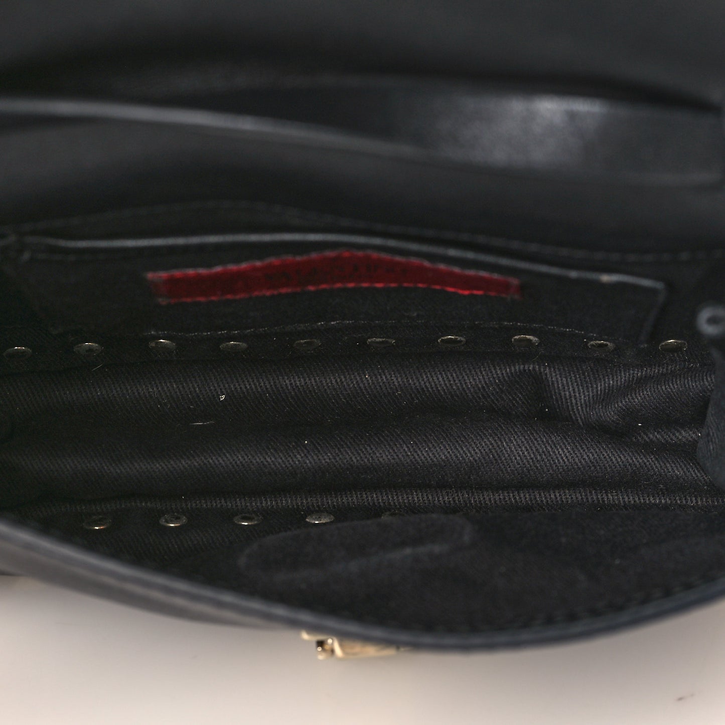 Vitello Mini Rockstud Flap Saddle Crossbody Bag Black