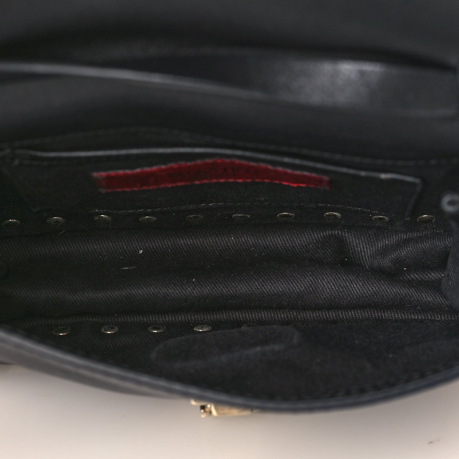 Valentino Garavani Vitello Mini Rockstud Flap Saddle Crossbody Bag Black 5 of 8