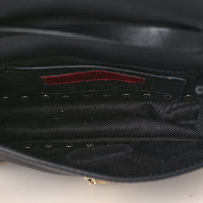 Valentino Garavani Vitello Mini Rockstud Flap Saddle Crossbody Bag Black 5 of 8