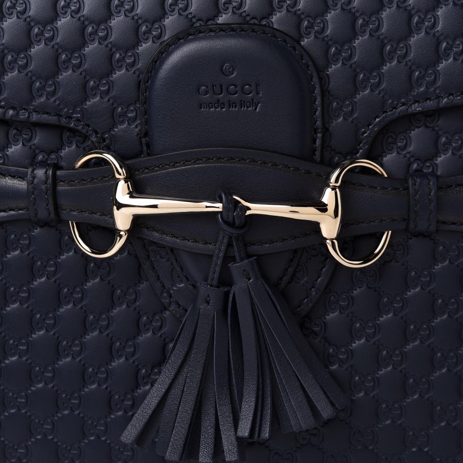 Gucci Soft Microguccissima Medium Emily Chain Shoulder Bag Blue 9 of 11