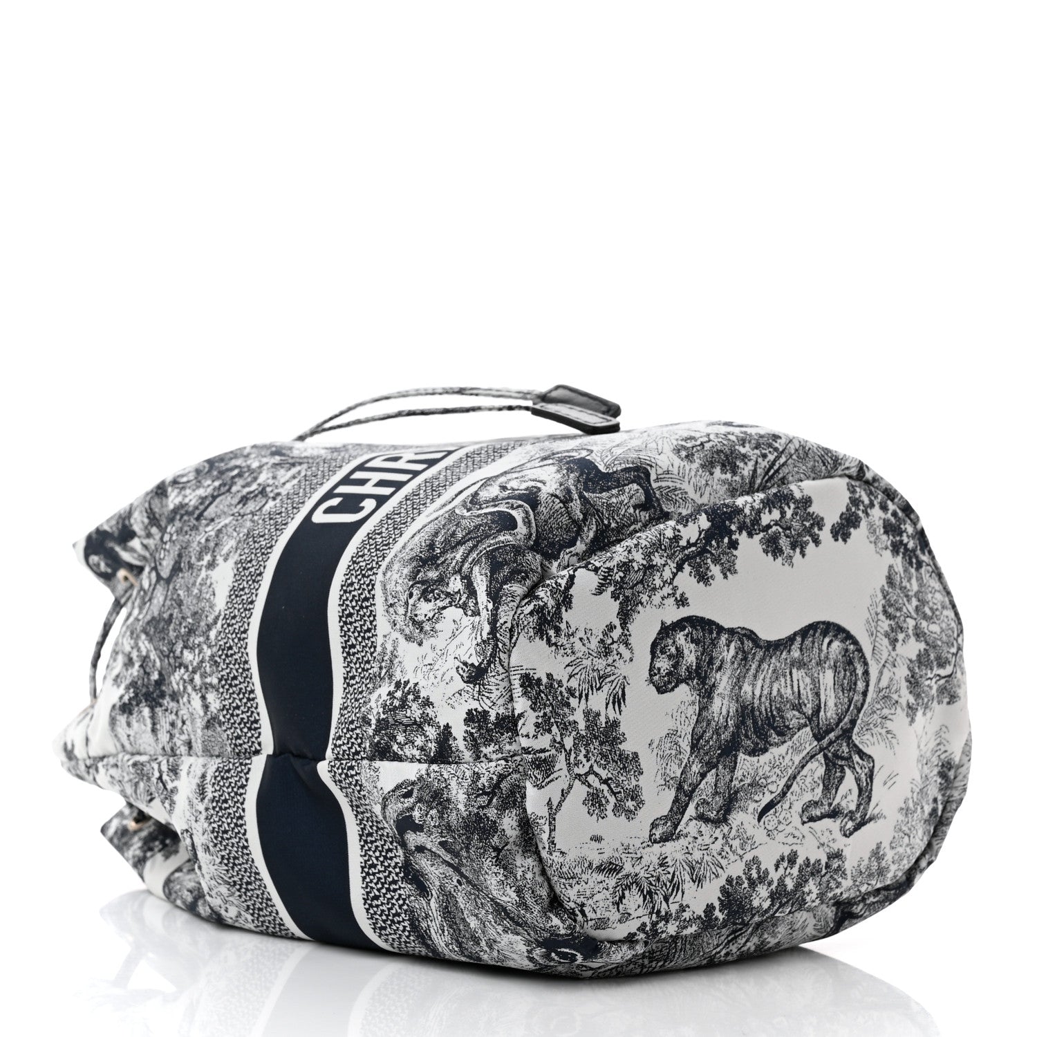 Christian Dior Technical Fabric Embroidered Toile De Jouy Sauvage DiorTravel Pouch Blue 4 of 7
